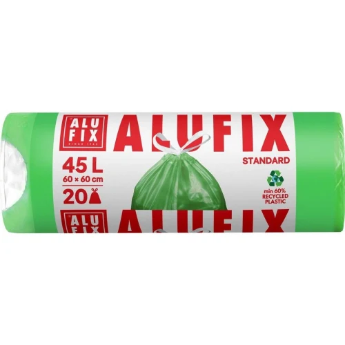Saci menajeri Alufix Striati Green 45 L 20 buc