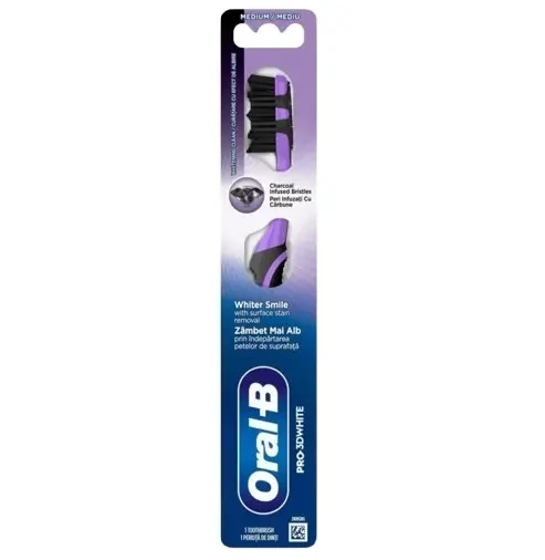 Зубная щетка Oral-B Pro 3D White Charcoal 1 шт