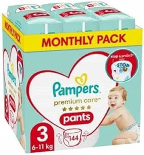 Scutece-chiloti Pampers Premium Care Pants Nr.3 144 buc