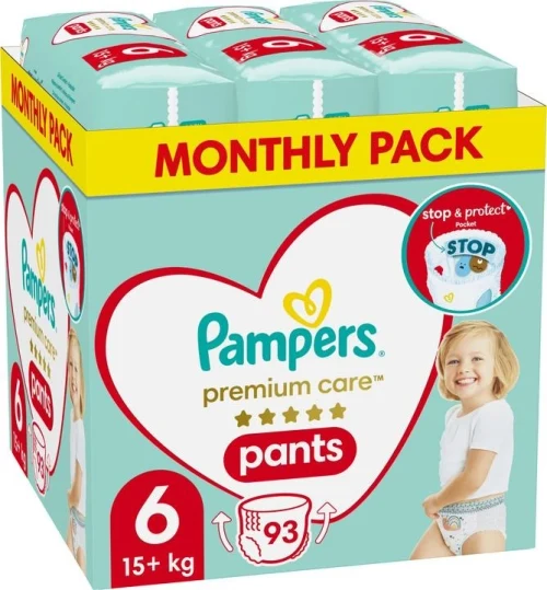 Scutece-chiloti Pampers Premium Care Pants Nr.6 93 buc