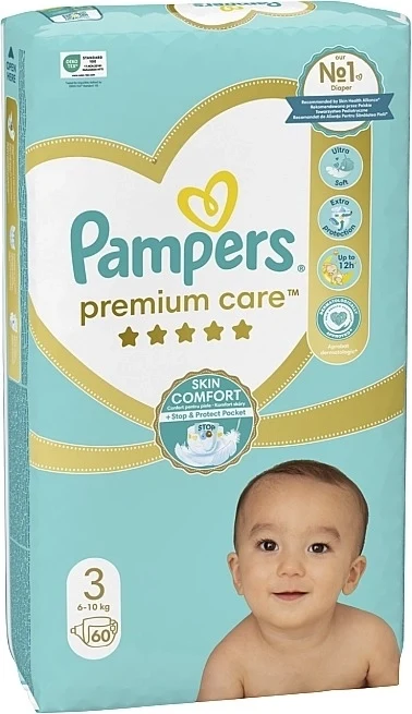 Подгузники Pampers Premium Care Midi №3 60 шт