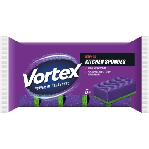Губка для кухни Vortex 3D 5 шт