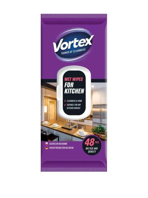 Влажные салфетки Vortex для кухни 48 шт