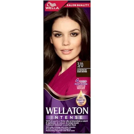 Краска для волос Wellaton Темный шатен 3/0