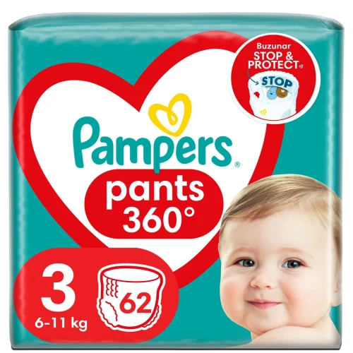 Подгузники-трусики Pampers Pants №3 62 шт