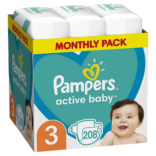 Подгузники Pampers Midi №3 208 шт