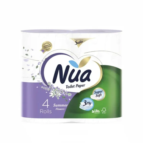 NUA Hartie igienica 4 role 3 pliuri 15.73m Aroma Summer Flowers / Violet