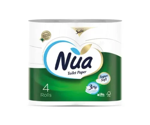 NUA Hartie igienica 4 role 3 pliuri 16.94m