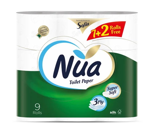 NUA Hartie igienica 7+2 role 3 pliuri 16.94m