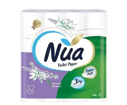 NUA Hartie igienica 32 role 3 pliuri 15.73m Aroma Summer Flowers / Violet