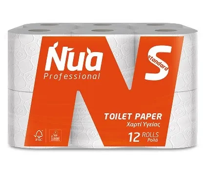 NUA PROF Hartie igienica Cellulosa Premium 12 role 2 pliuri 34.56m 1/4