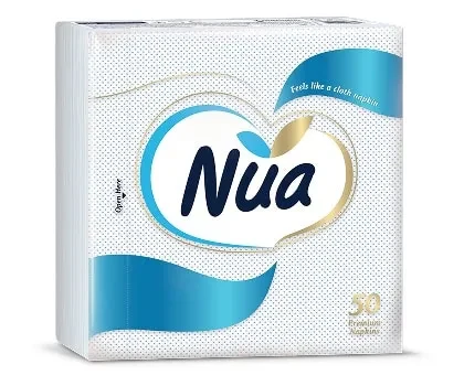 NUA Servetele de masa 40cm*40cm 50 buc 2 pliuri 1/10 albastru deschis