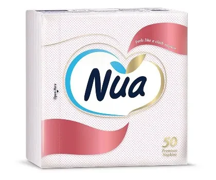 NUA Servetele de masa 40cm*40cm 50 buc 2 pliuri 1/10 roz