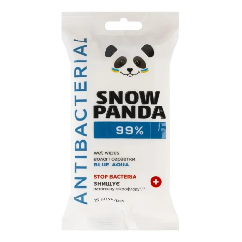 PANDA Servetele umede p/u miini si corp cu efect antimicrob 15 buc 1/32 Blue Agua