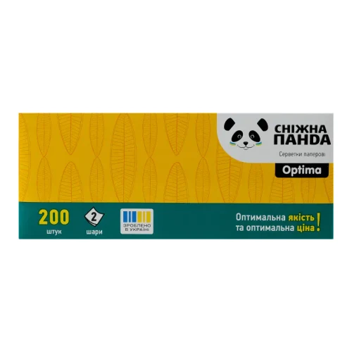 PANDA Optima Салфетки косметические 2 слоя 200 шт 1/15