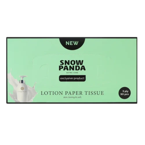 PANDA Extra Care Салфетки косметические с лосьоном 3 слоя 90 шт 1/15