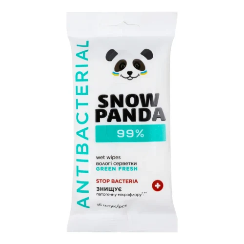 PANDA Servetele umede p/u miini si corp cu efect antimicrob 15 buc 1/32 Green Fresh