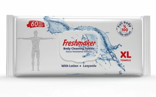 Салфетки влажные Freshmaker Body Cleaning 235*222 с крышкой 60 шт