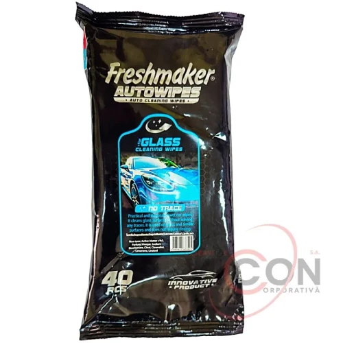 FRESHMAKER AutoWipes Влажные салфетки для уборки салона авто 40 шт 1/24 Стекло