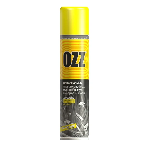 OZZ Universal Аэрозоль от тараканов, блох, клопов, мух, комаров и моли 200 мл