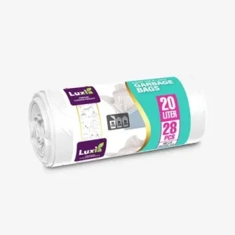 LUXIA Пакеты для мусора с ушками 20 л 28 шт / Белые