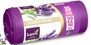 LUXIA Пакеты для мусора с ушками 35 л 22 шт / С запахом лаванды