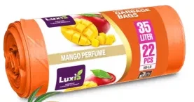 LUXIA Пакеты для мусора с ушками 35 л 22 шт / С запахом манго