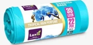 LUXIA Пакеты для мусора с ушками 35 л 22 шт / С запахом тропиков
