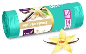 LUXIA Пакеты для мусора с ушками 60 л 14 шт / С запахом ванили