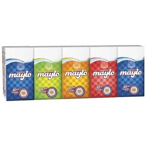 MAYLO Платочки носовые 3 слоя 1/10