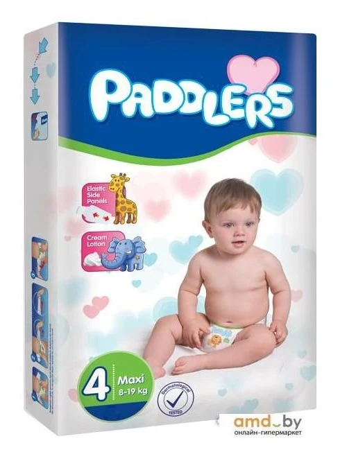 Подгузники Paddlers Mini упаковка №4 Maxi 8-19 kg 8 шт