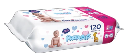 Салфетки влажные Paddlers с крышкой 120 штук 1/12