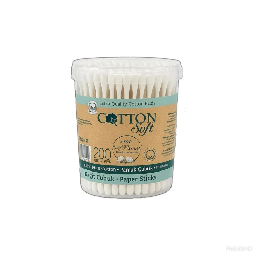 Cotton Soft ECO Ватные палочки на бумажной основе 200 шт прямоугольник 1/12