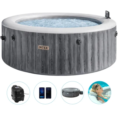 Надувной спа с гидромассажем Greywood Deluxe, 216×71 см, 1098 л, 6 человек, Intex (28442)