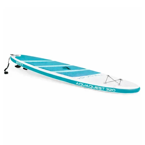 Надувная доска для SUP Aqua Quest 320, 320×81×15 см, в комплекте с насосом, веслом и сумкой, макс. 150 кг, Интекс (68242)