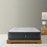 Надувная кровать Queen Comfort-Plush со встроенным насосом, 152×203×46 см, макс. 272 кг, Интекс (64414) 3