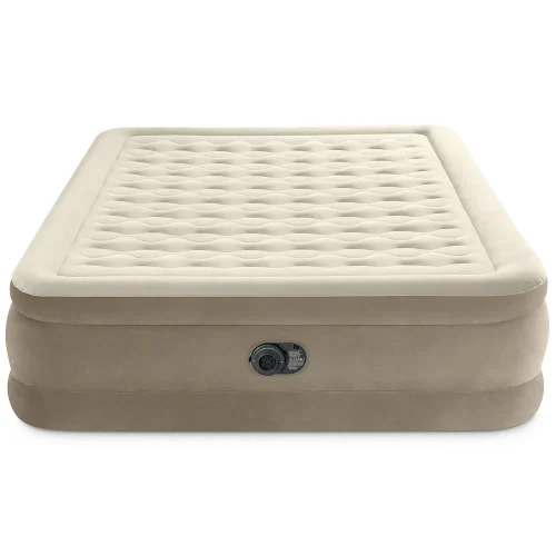 Надувная кровать Queen Ultra Plush со встроенным насосом, 152×203×46 см, макс. 272 кг, Интекс (64428)
