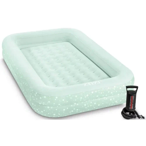 Надувная кроватка Kidz Travel с боковыми краями, 168×107×25 см, 3–6 лет, Intex (66810)