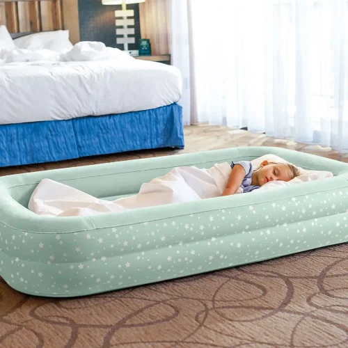 Надувная кроватка Kidz Travel с боковыми краями, 168×107×25 см, 3–6 лет, Intex (66810)