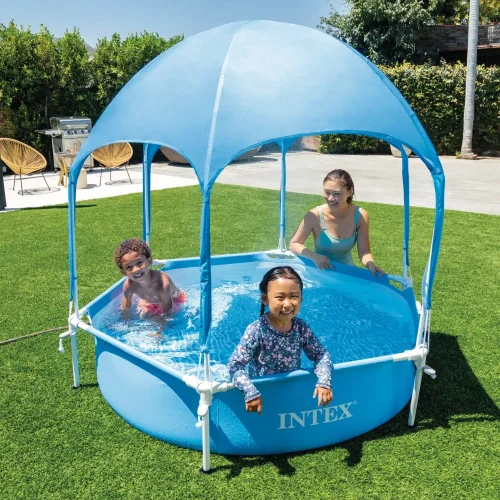 Бассейн с металлическим каркасом Metal Frame Canopy 183×38 см, 700 л, Intex (28209)