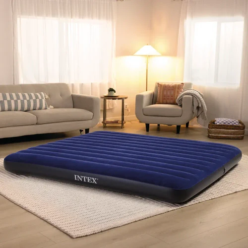 Надувной матрас King Classic Downy, 183×203×25 см, макс. 272 кг, Интекс (64755)