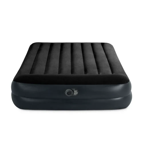 Надувная кровать Queen Pillow Rest со встроенным насосом, 152×203×42 см, макс. 272 кг, Интекс (64124)
