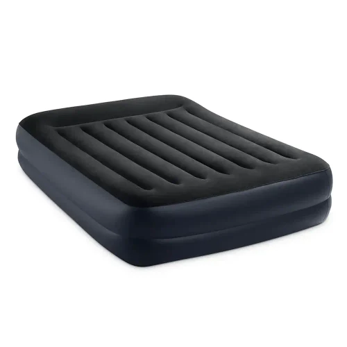 Надувная кровать Queen Pillow Rest со встроенным насосом, 152×203×42 см, макс. 272 кг, Интекс (64124)