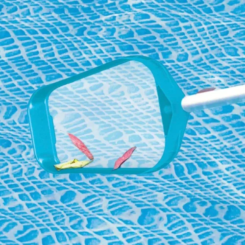 Set de curățare piscină până la 488 cm, mâner telescopic 239 cm, plasă și duză de aspirare cu sac colector, Intex (28002)