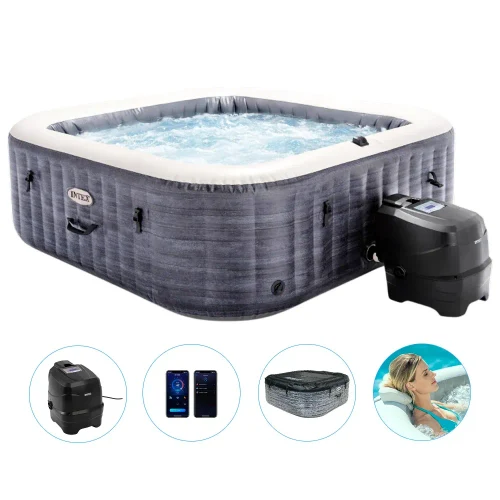 Надувной спа с гидромассажем Greywood Deluxe, 239x239x71 см, 1098 л, 6 человек, Intex (28452)