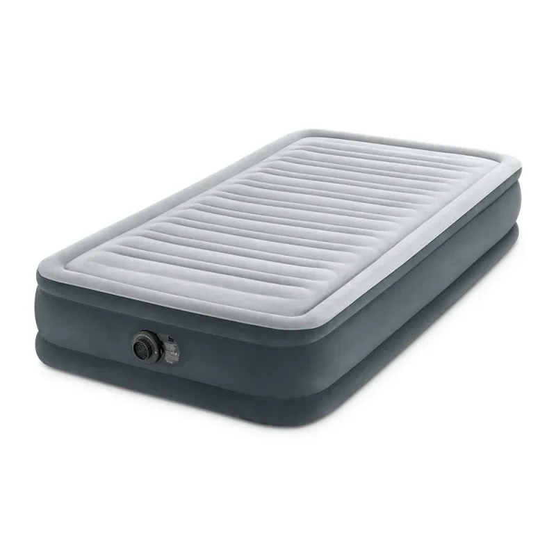 Pat gonflabil Twin Comfort-Plush cu pompă încorporată, 99×191×33 cm, max. 136 kg, Intex (67766) 5