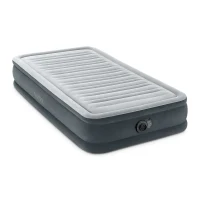 Pat gonflabil Twin Comfort-Plush cu pompă încorporată, 99×191×33 cm, max. 136 kg, Intex (67766)