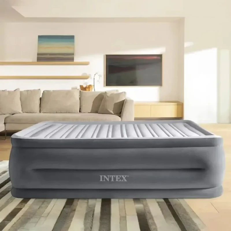 Pat gonflabil Queen Comfort-Plush cu pompă încorporată, 152×203×56 cm, max. 272 kg, Intex (64418) 7