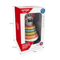 Piramidă interactivă cu inele colorate și muzică, Huanger HE0294 (78430) 3