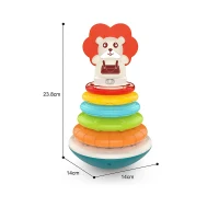 Piramidă interactivă cu inele colorate și muzică, Huanger HE0294 (78430)